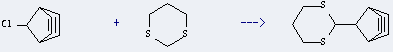 Bicyclo[2.2.1]hepta-2,5-diene,7-chloro- is used to produce 2-Bicyclo[2.2.1]hepta-2,5-dien-7-yl-[1,3]dithiane
